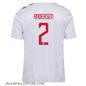 Tanska Joachim Andersen #2 Vieraspaita EM-Kisat 2024 Lyhythihainen